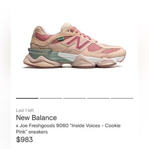 New Balance 9060 Baby Joe Freshgoods Inside Voices Shower Size 8
